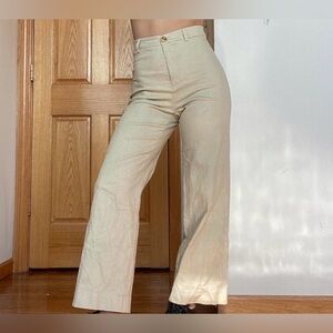 Princess Polly Cream Wide Leg Pants High Waisted